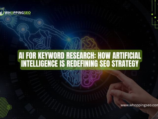 AI for keyword research using automated SEO tools to analyze search trends and find high-performing keywords"
